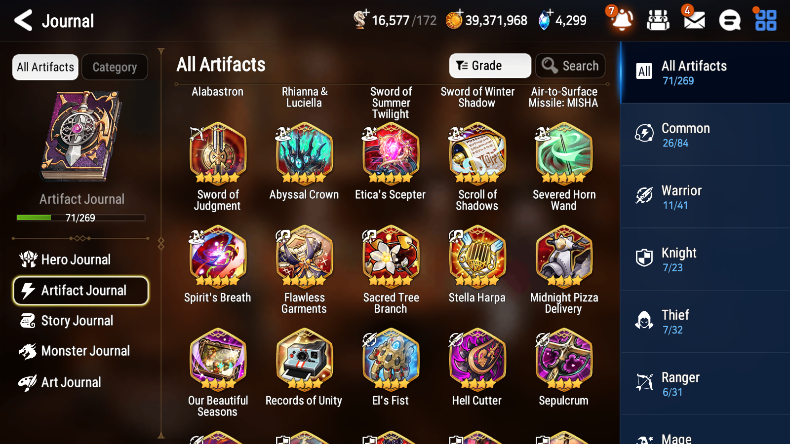 [GLOBAL][INSTANT] Epic 7 Seven 6ML Lady of the Scales New Moon Luna Top Model Luluca Krau Corvus Perfumer Byblis +39 ML pulls Mystics +20 Speed + Name Starter Account-Mobile Games Starter