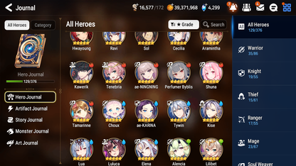 [GLOBAL][INSTANT] Epic 7 Seven 6ML Lady of the Scales New Moon Luna Top Model Luluca Krau Corvus Perfumer Byblis +39 ML pulls Mystics +20 Speed + Name Starter Account-Mobile Games Starter