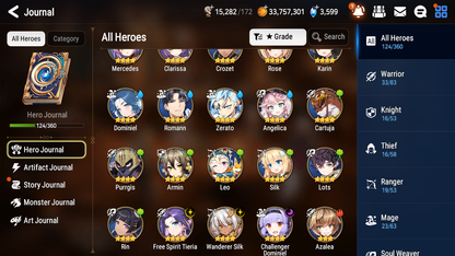 [GLOBAL][INSTANT] Epic 7 Seven 6ML Lone Crescent Bellona Haste Vivian Corvus Solitaria Ruele+ ML pulls + 20 Speed + Name Starter Account-Mobile Games Starter