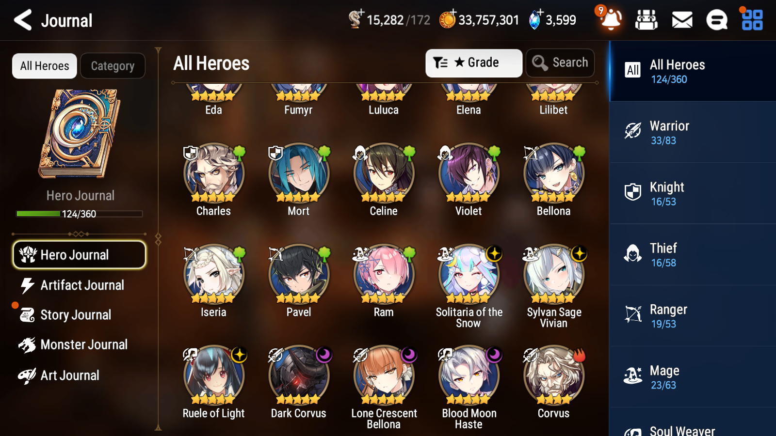 [GLOBAL][INSTANT] Epic 7 Seven 6ML Lone Crescent Bellona Haste Vivian Corvus Solitaria Ruele+ ML pulls + 20 Speed + Name Starter Account-Mobile Games Starter