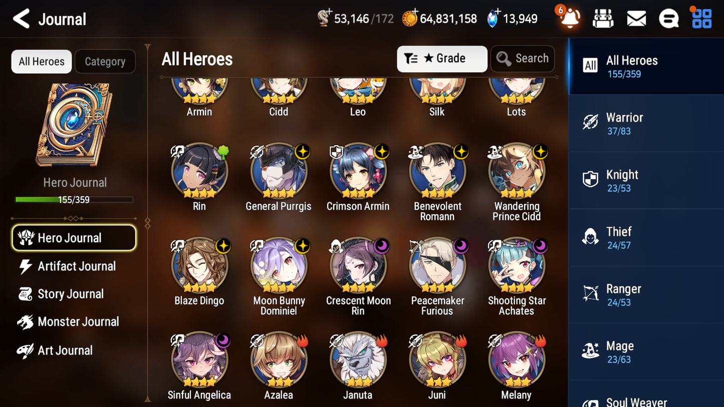 [GLOBAL][INSTANT] Epic 7 Seven 6ML Lone Wolf Peira + 87ML pulls 14k skystones 2600 Mystics +20 Speed + Name Starter Account-Mobile Games Starter
