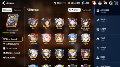 [GLOBAL][INSTANT] Epic 7 Seven 6ML New Moon Luna Abyssal Yufine Kise Sigret Luluca Iseria Rem +49ML pulls +2x 20 Speed + Luna Skin + Name Starter Account-Mobile Games Starter