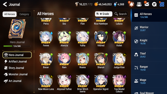 [GLOBAL][INSTANT] Epic 7 Seven 6ML New Moon Luna Abyssal Yufine Kise Sigret Luluca Iseria Rem +49ML pulls +2x 20 Speed + Luna Skin + Name Starter Account-Mobile Games Starter