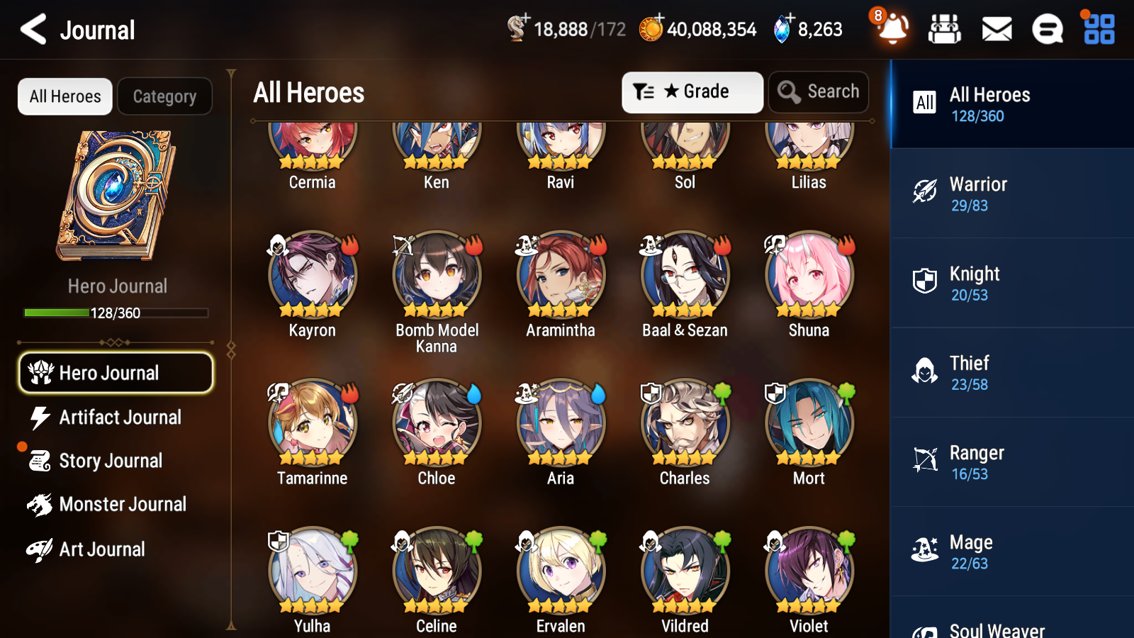 [GLOBAL][INSTANT] Epic 7 Seven 6ML New Moon Luna Arbiter Vildred Krau Solitaria Vivian Kise +40ML pulls + 20 Speed +Name Starter Account-Mobile Games Starter