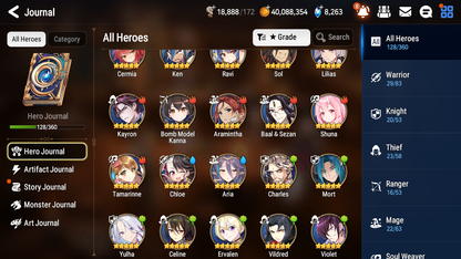 [GLOBAL][INSTANT] Epic 7 Seven 6ML New Moon Luna Arbiter Vildred Krau Solitaria Vivian Kise +40ML pulls + 20 Speed +Name Starter Account-Mobile Games Starter