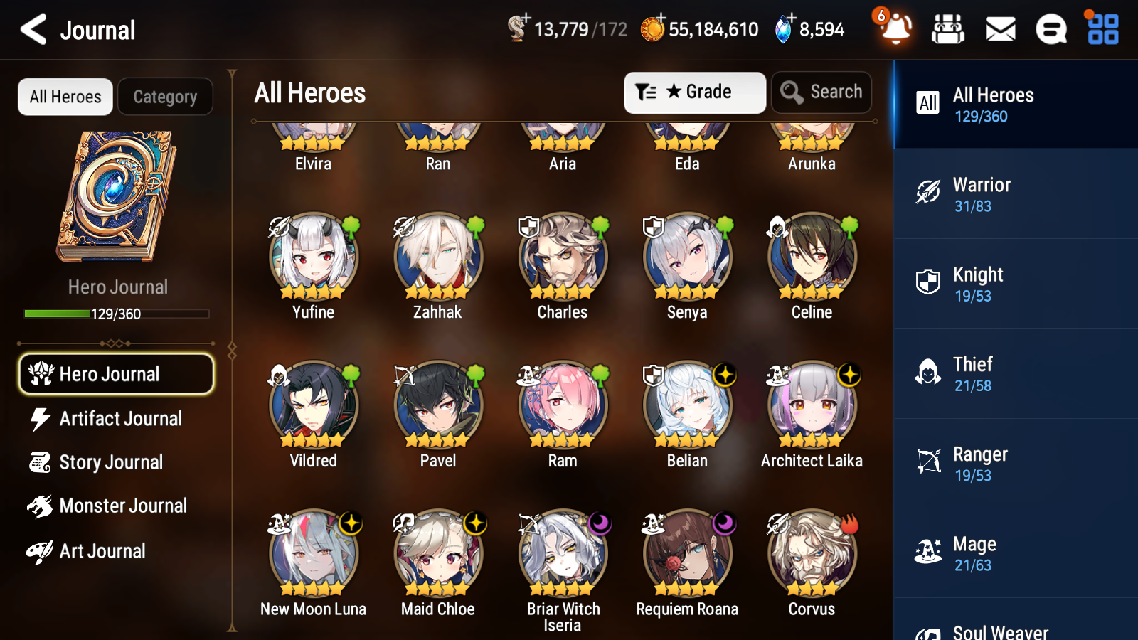 [GLOBAL][INSTANT] Epic 7 Seven 6ML New Moon Luna Belian Iseria Roana Maid Chloe +60 ML pulls + 20 Speed +Name Starter Account-Mobile Games Starter