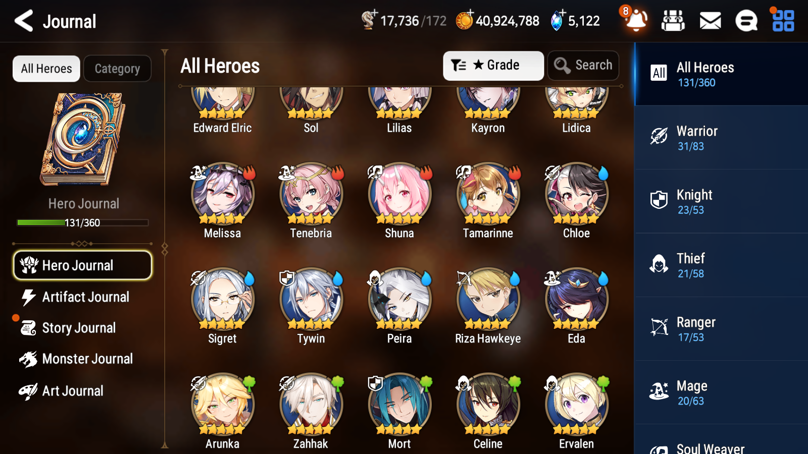 [GLOBAL][INSTANT] Epic 7 Seven 6ML New Moon Luna Belian Krau Aramintha Tywin Sigret Edward +39ML pulls +20 Speed + Name Starter Account-Mobile Games Starter