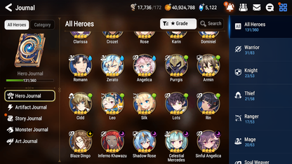 [GLOBAL][INSTANT] Epic 7 Seven 6ML New Moon Luna Belian Krau Aramintha Tywin Sigret Edward +39ML pulls +20 Speed + Name Starter Account-Mobile Games Starter