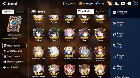 [GLOBAL][INSTANT] Epic 7 Seven 6ML New Moon Luna Belian Krau Aramintha Tywin Sigret Edward +39ML pulls +20 Speed + Name Starter Account-Mobile Games Starter