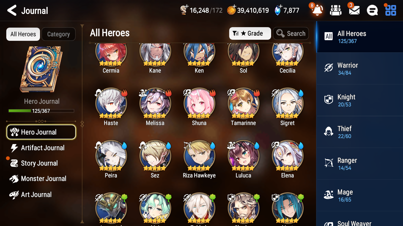 [GLOBAL][INSTANT] Epic 7 Seven 6ML New Moon Luna Briar Witch Iseria Ludwig Cermia Ruele DJ Basar +39ML pulls +20 Speed+ Name Starter Account-Mobile Games Starter
