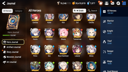 [GLOBAL][INSTANT] Epic 7 Seven 6ML New Moon Luna Briar Witch Iseria Ludwig Cermia Ruele DJ Basar +39ML pulls +20 Speed+ Name Starter Account-Mobile Games Starter