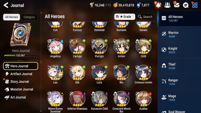 [GLOBAL][INSTANT] Epic 7 Seven 6ML New Moon Luna Briar Witch Iseria Ludwig Cermia Ruele DJ Basar +39ML pulls +20 Speed+ Name Starter Account-Mobile Games Starter