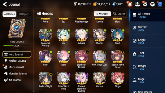 [GLOBAL][INSTANT] Epic 7 Seven 6ML New Moon Luna Briar Witch Iseria Ludwig Cermia Ruele DJ Basar +39ML pulls +20 Speed+ Name Starter Account-Mobile Games Starter