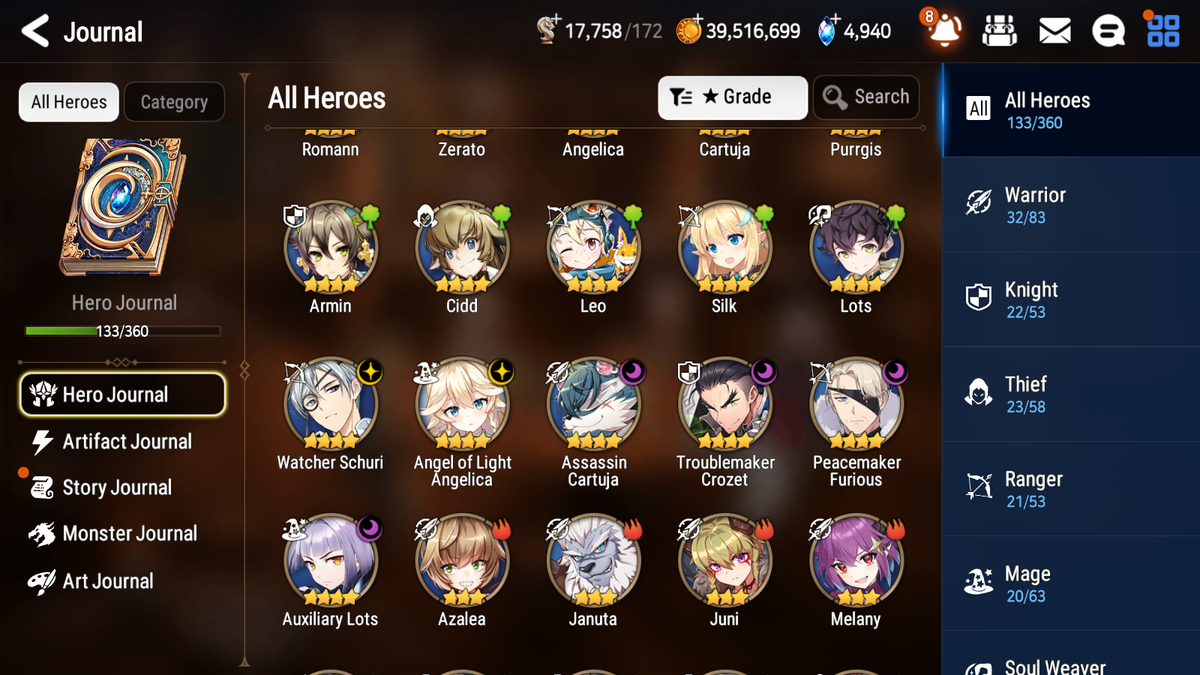[GLOBAL][INSTANT] Epic 7 Seven 6ML New Moon Luna Kise Cermia Sez Haste Fairytale Angel +41ML pulls +20 Speed + Name Starter Account-Mobile Games Starter