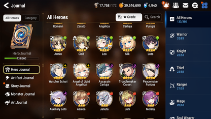 [GLOBAL][INSTANT] Epic 7 Seven 6ML New Moon Luna Kise Cermia Sez Haste Fairytale Angel +41ML pulls +20 Speed + Name Starter Account-Mobile Games Starter