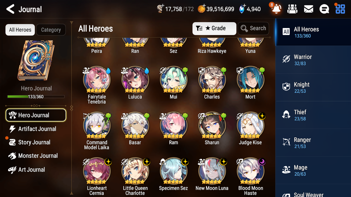 [GLOBAL][INSTANT] Epic 7 Seven 6ML New Moon Luna Kise Cermia Sez Haste Fairytale Angel +41ML pulls +20 Speed + Name Starter Account-Mobile Games Starter