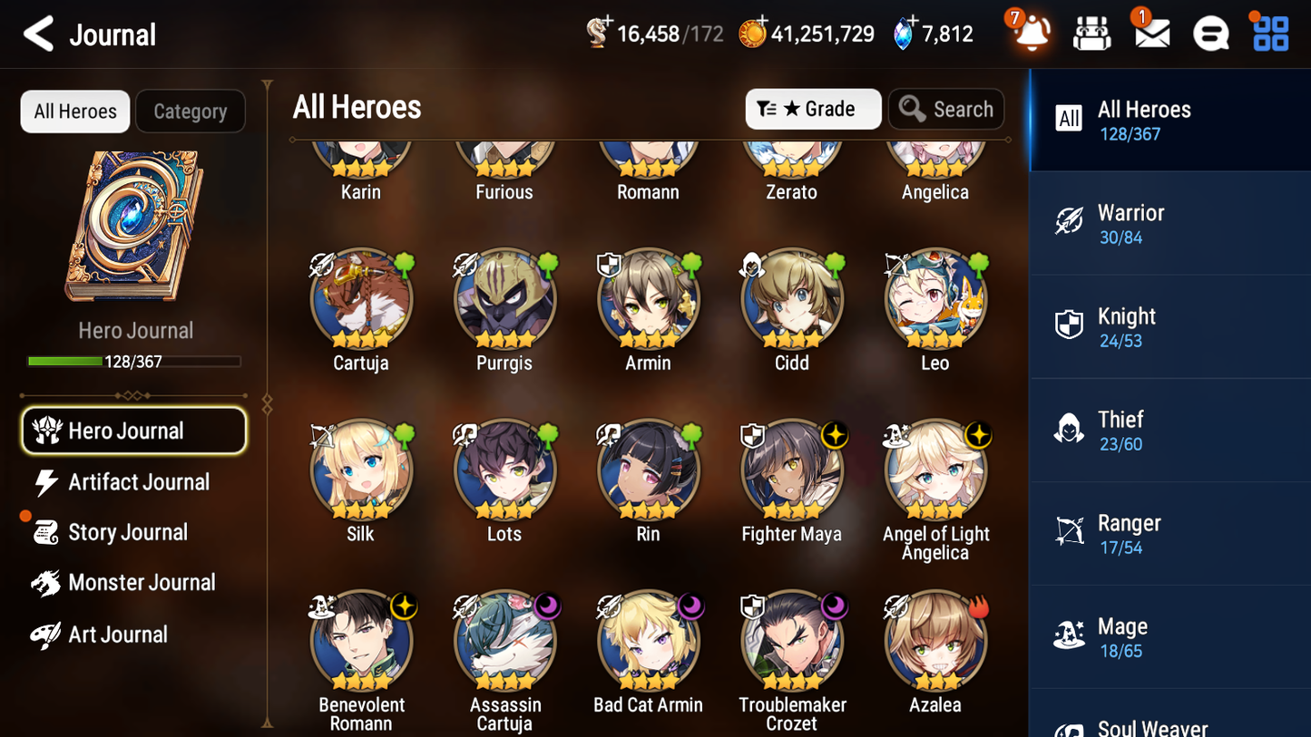 [GLOBAL][INSTANT] Epic 7 Seven 6ML New Moon Luna Sea Phantom Politis Krau Charlotte Maid Chloe Swift Flagbearer Sigret +7.8k Gems +39ML pulls + 20 Speed + Name Starter Account-Mobile Games Starter