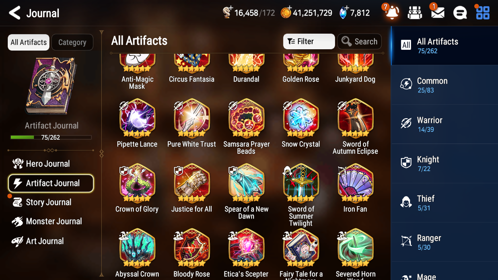 [GLOBAL][INSTANT] Epic 7 Seven 6ML New Moon Luna Sea Phantom Politis Krau Charlotte Maid Chloe Swift Flagbearer Sigret +7.8k Gems +39ML pulls + 20 Speed + Name Starter Account-Mobile Games Starter