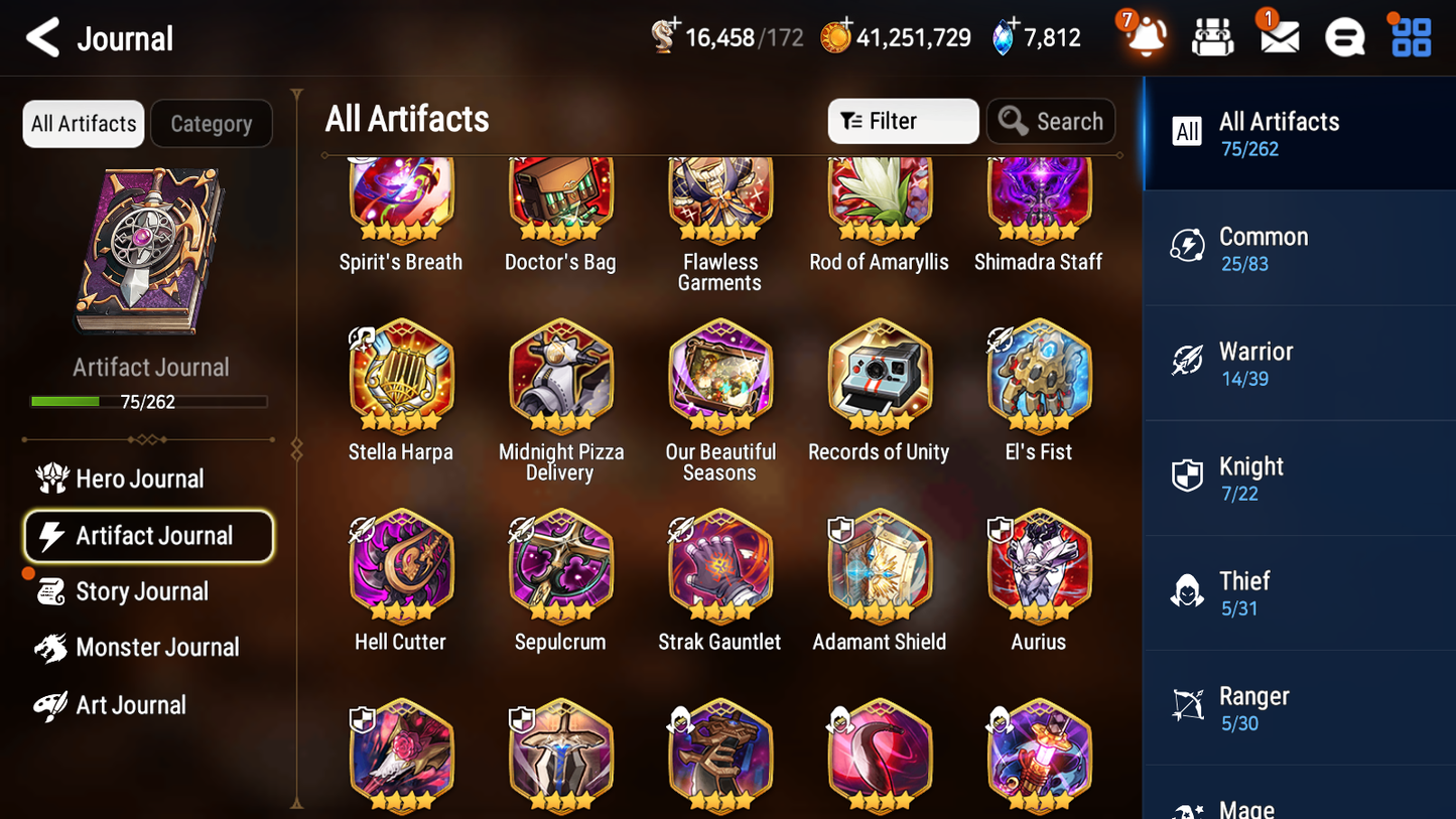 [GLOBAL][INSTANT] Epic 7 Seven 6ML New Moon Luna Sea Phantom Politis Krau Charlotte Maid Chloe Swift Flagbearer Sigret +7.8k Gems +39ML pulls + 20 Speed + Name Starter Account-Mobile Games Starter