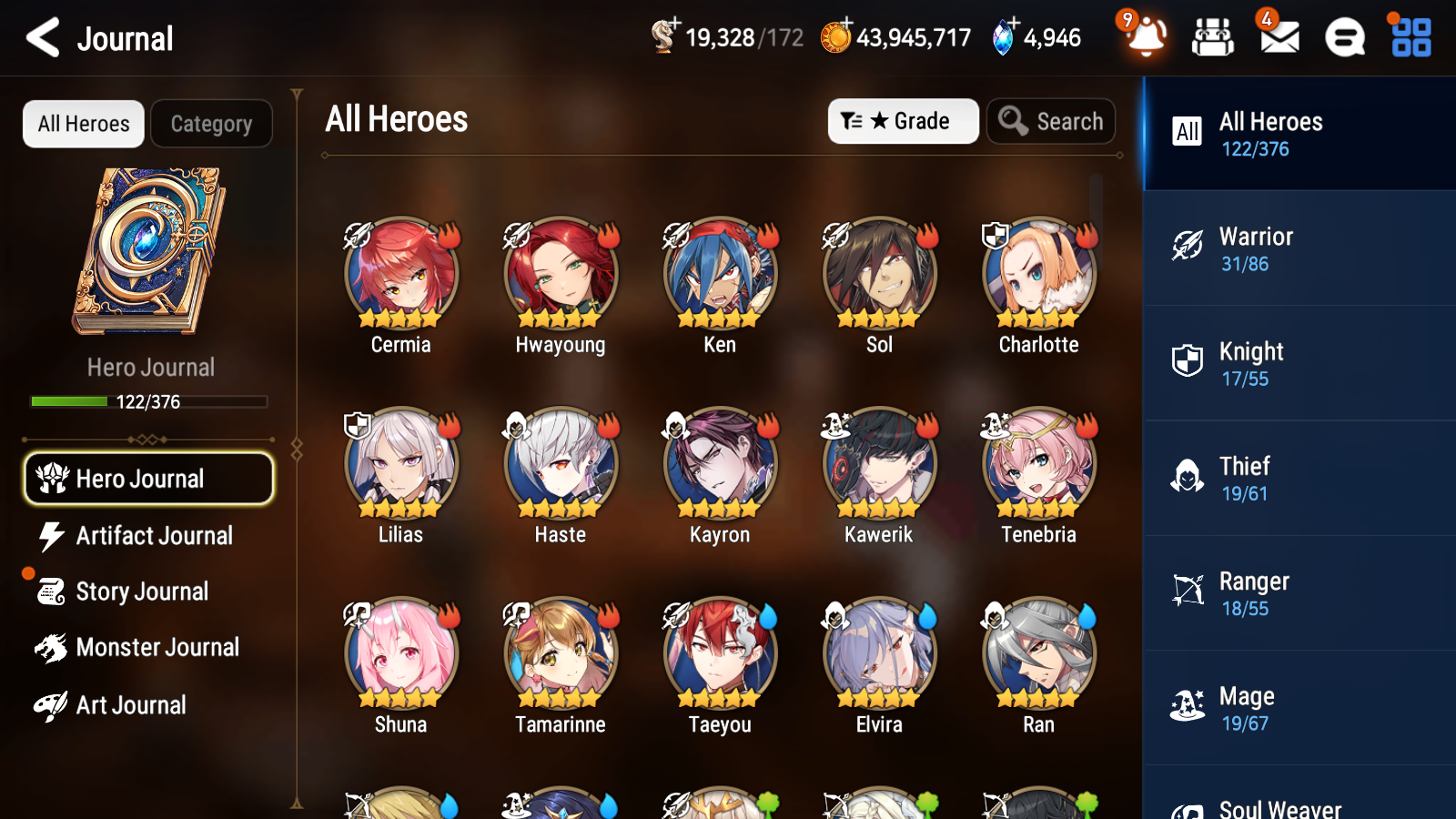 [GLOBAL][INSTANT] Epic 7 Seven 6ML New Moon Luna Straze Apocalypse Ravi DJ Basar Lidica +43ML pulls +20 Speed + Name Starter Account-Mobile Games Starter