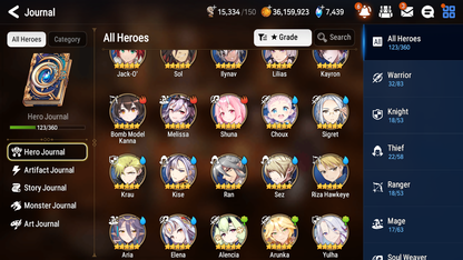 [GLOBAL][INSTANT] Epic 7 Seven 6ML Straze Kawerik Elena Luluca Flan + ML pulls + 20 Speed Name Starter Account-Mobile Games Starter