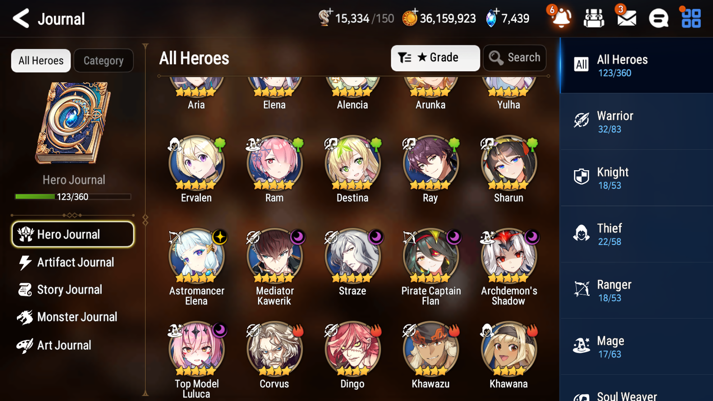 [GLOBAL][INSTANT] Epic 7 Seven 6ML Straze Kawerik Elena Luluca Flan + ML pulls + 20 Speed Name Starter Account-Mobile Games Starter