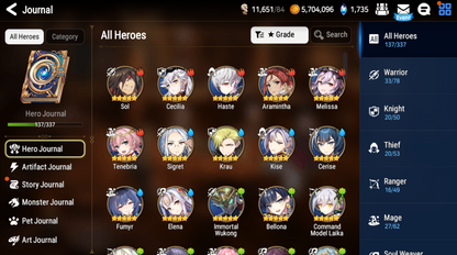 [Global][INSTANT] Epic 7 Seven 6ML+26 4*ML Straze Sez FLan Ray Choux Top Model Luluca Cerise Kizuna Ai 60 skin tickets 10-10 Account-Mobile Games Starter