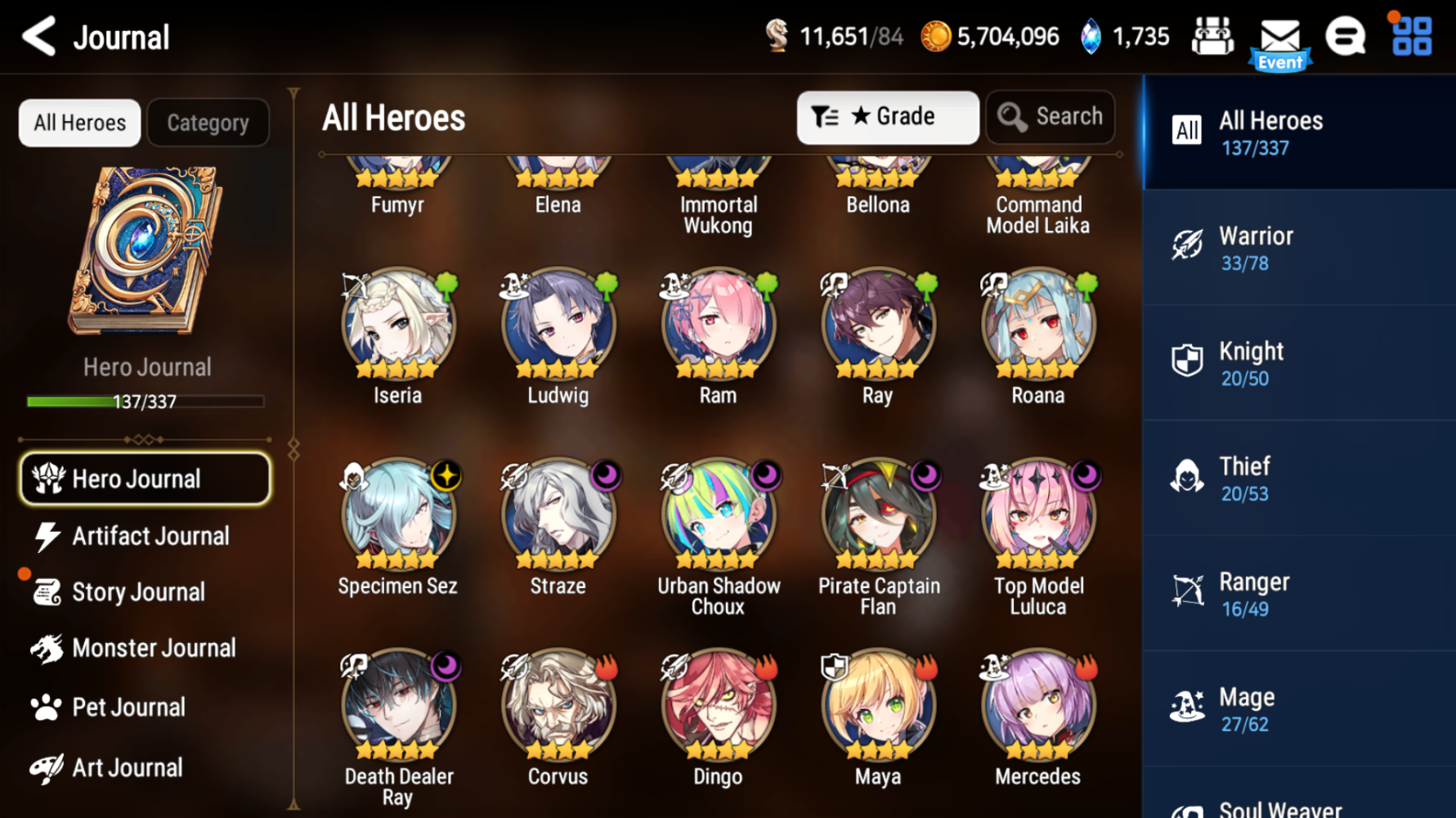 [Global][INSTANT] Epic 7 Seven 6ML+26 4*ML Straze Sez FLan Ray Choux Top Model Luluca Cerise Kizuna Ai 60 skin tickets 10-10 Account-Mobile Games Starter