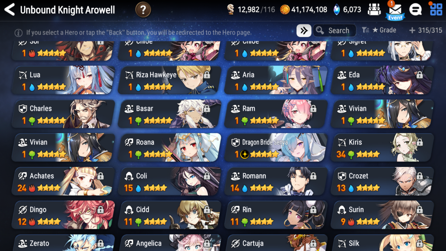 [GLOBAL][INSTANT] Epic 7 Seven 9ML+27 4*ML Dragon Bride Senya Conqueror Lilias Krau Kawerik Vivian 10-10 Account-Mobile Games Starter