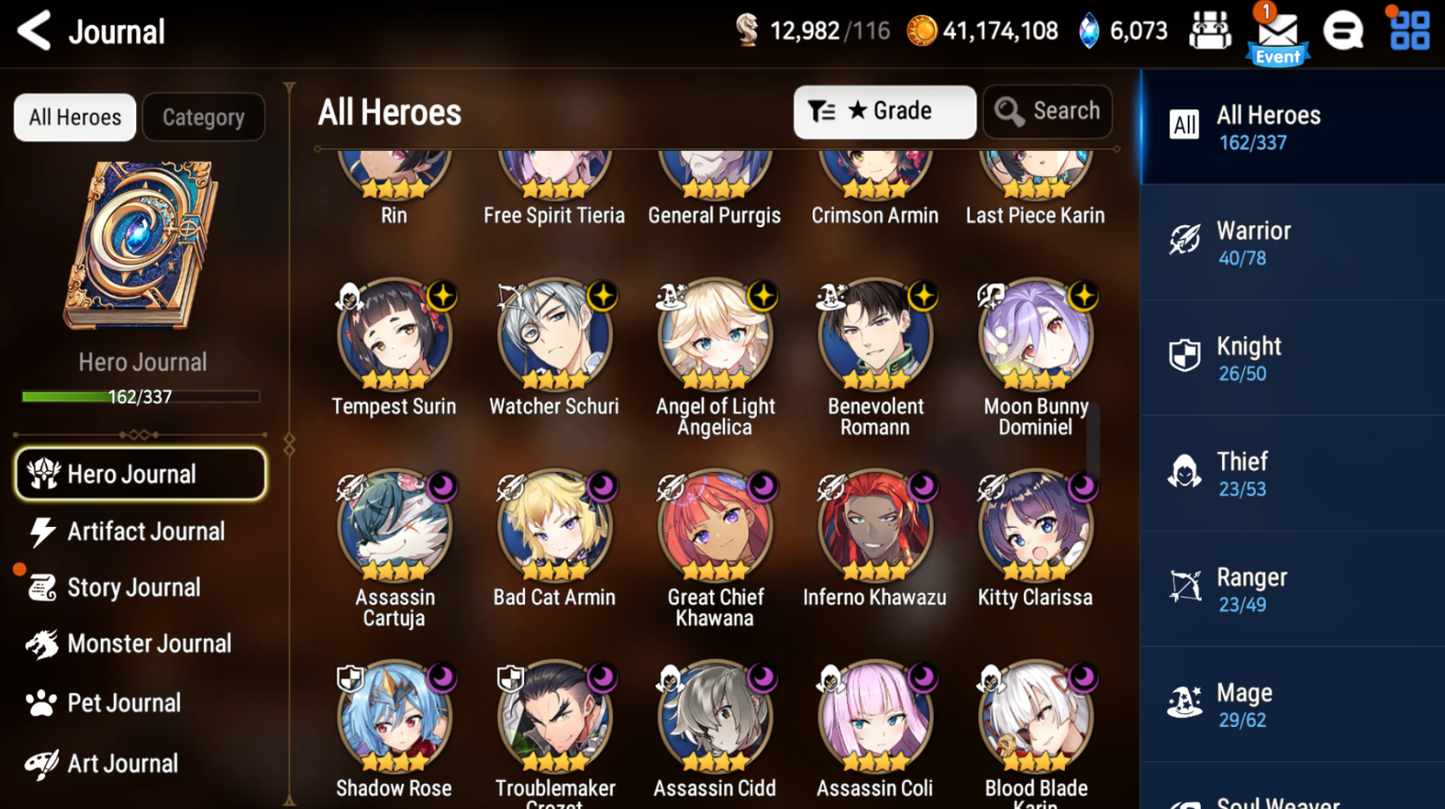 [GLOBAL][INSTANT] Epic 7 Seven 9ML+27 4*ML Dragon Bride Senya Conqueror Lilias Krau Kawerik Vivian 10-10 Account-Mobile Games Starter