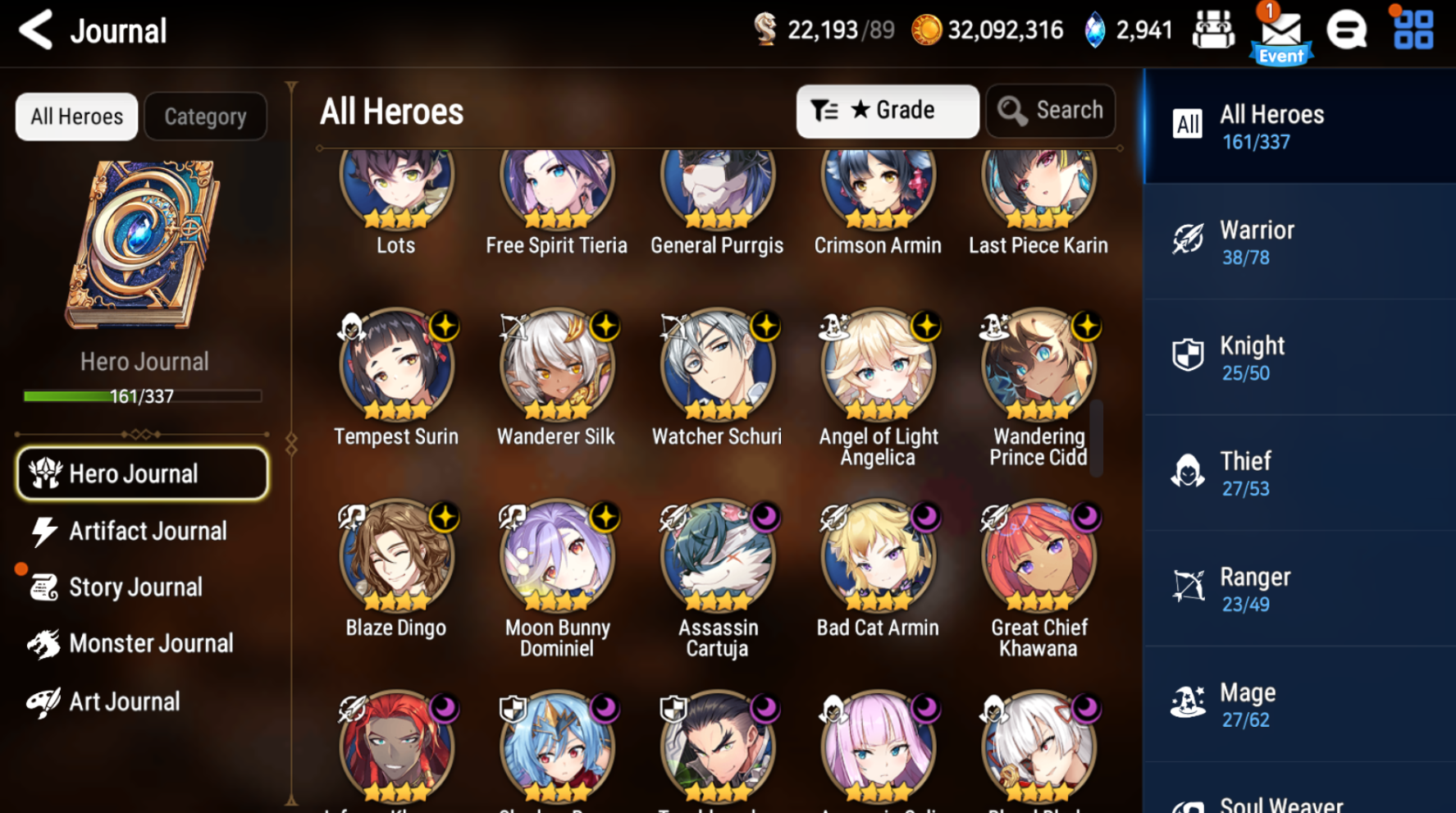 [GLOBAL][INSTANT] Epic 7 Seven 9ML+27 4*ML Navy Captain Landy Conqueror Lilias Belian Ray etc +Name 10-10 Account-Mobile Games Starter