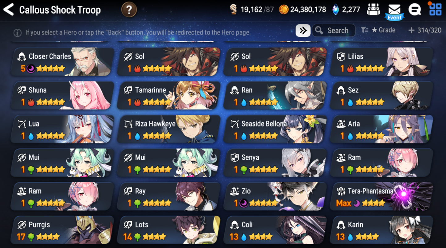 [GLOBAL][INSTANT] Epic 7 Seven 9ML+27 4*ML+3 limited Navy Captain Landy Dragon King Sharun etc Seaside Bellona + Name 10-10 Account Mystics-Mobile Games Starter