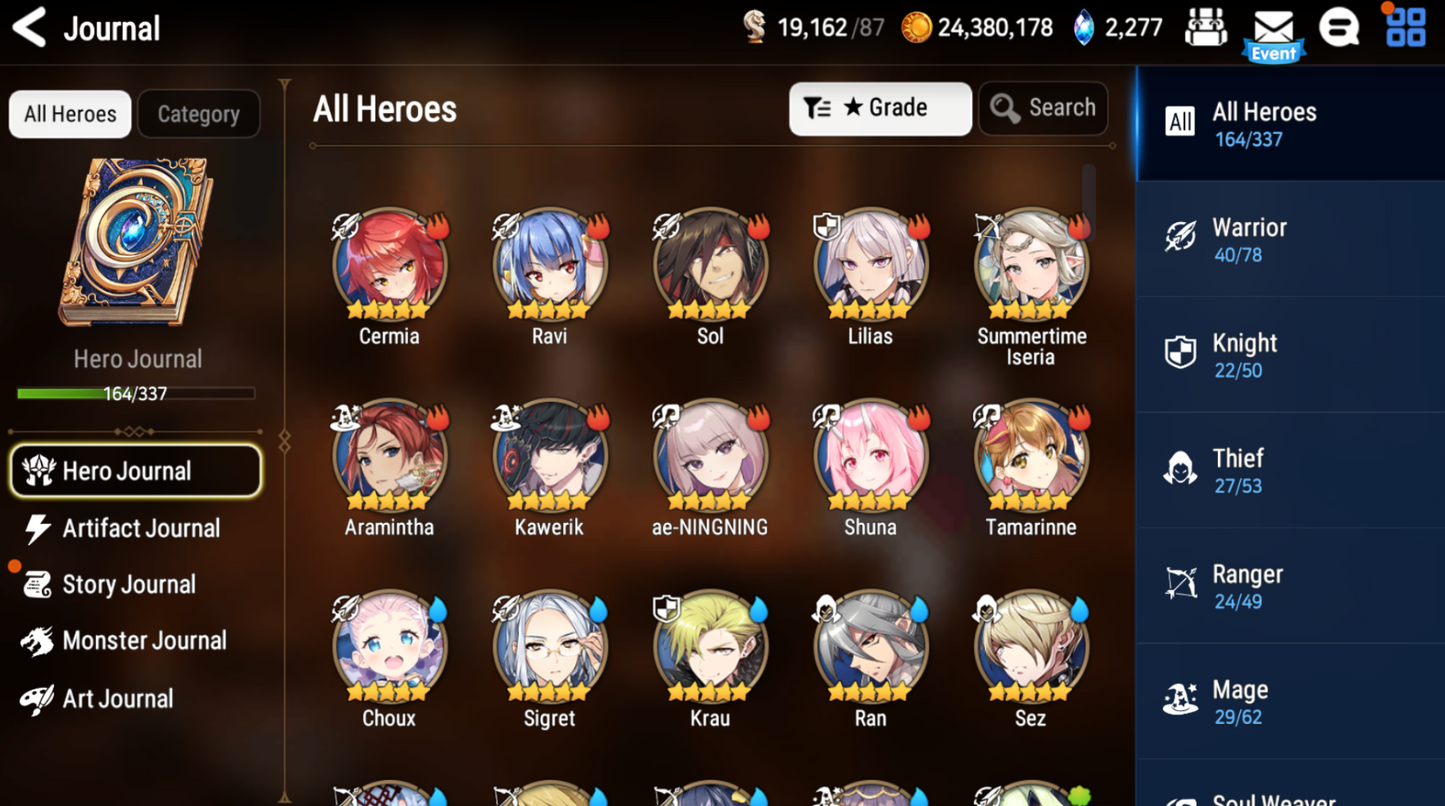 [GLOBAL][INSTANT] Epic 7 Seven 9ML+27 4*ML+3 limited Navy Captain Landy Dragon King Sharun etc Seaside Bellona + Name 10-10 Account Mystics-Mobile Games Starter