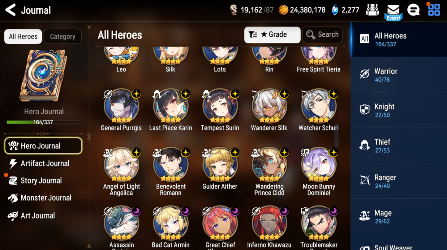 [GLOBAL][INSTANT] Epic 7 Seven 9ML+27 4*ML+3 limited Navy Captain Landy Dragon King Sharun etc Seaside Bellona + Name 10-10 Account Mystics-Mobile Games Starter