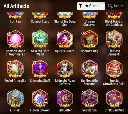 [GLOBAL][INSTANT] Epic 7 Seven 9ML+27 4*ML+3 limited Navy Captain Landy Dragon King Sharun etc Seaside Bellona + Name 10-10 Account Mystics-Mobile Games Starter