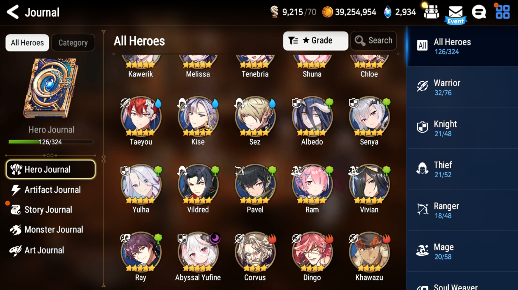 [GLOBAL][INSTANT] Epic 7 Abyssal Yufine + Albedo+artifact + ML pulls + Name Starter Account Ovelord-Mobile Games Starter