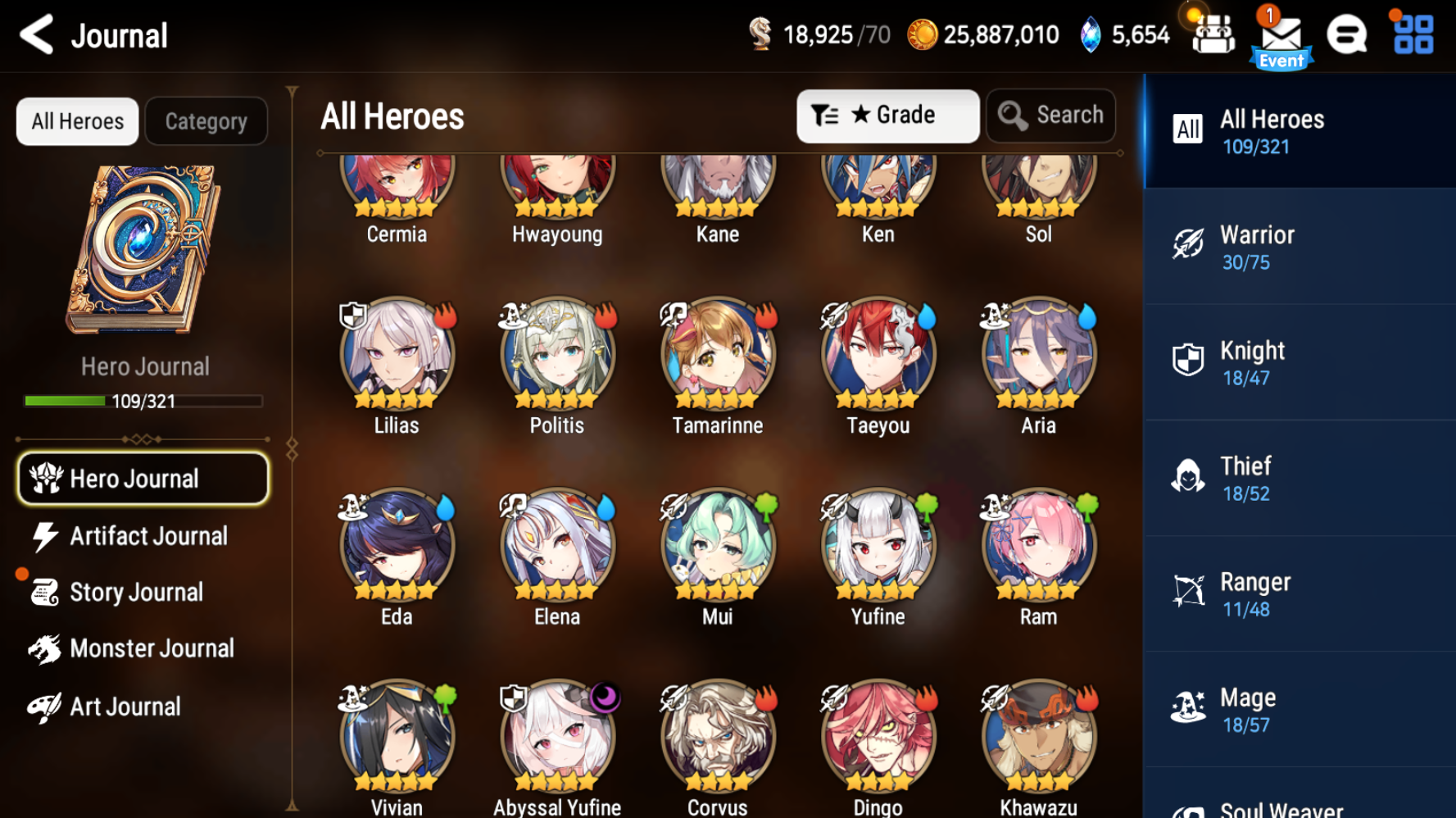 [GLOBAL][INSTANT] Epic 7 Seven Abyssal Yufine Tamarinne Elena + ML pul ...