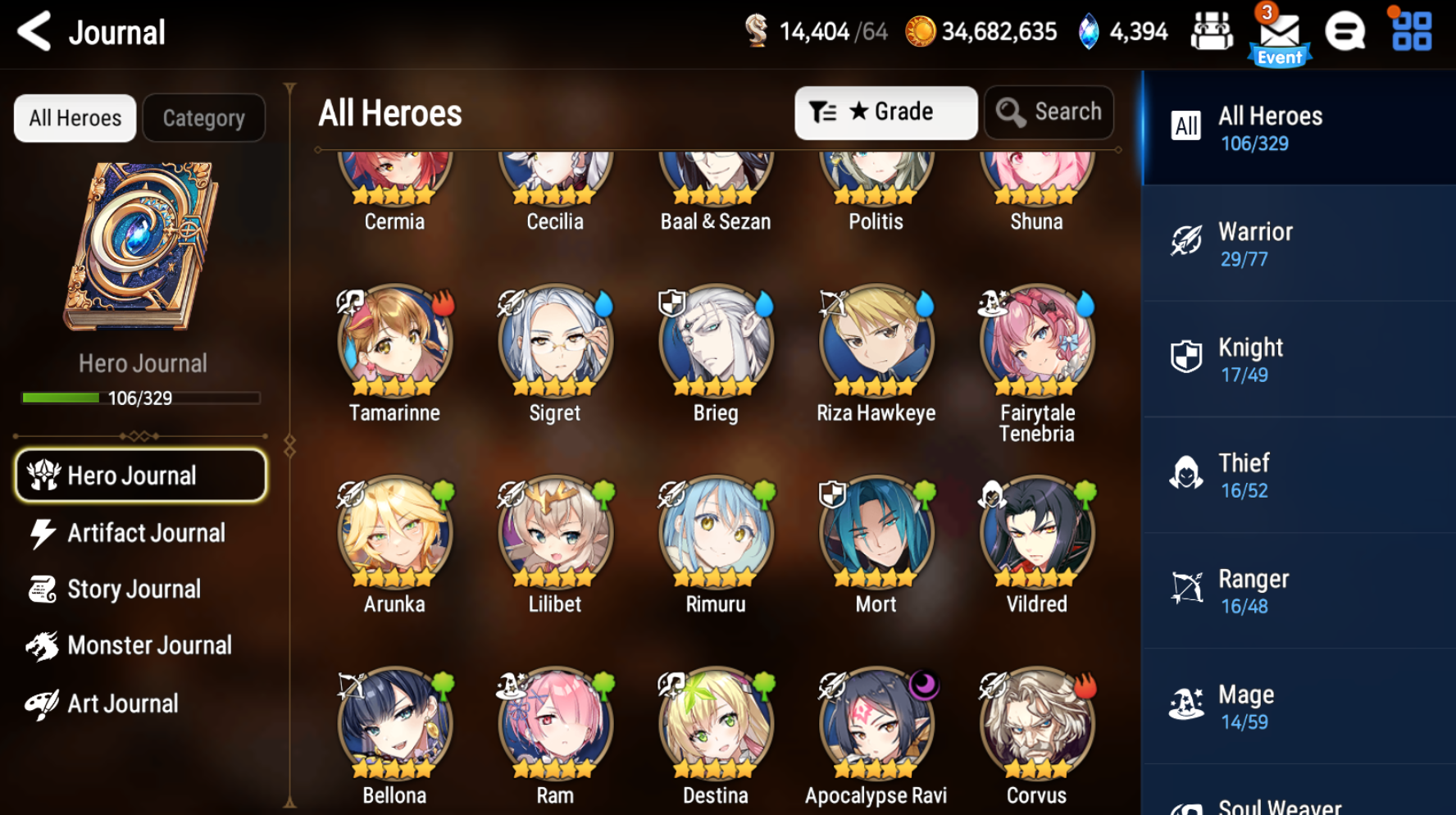 [GLOBAL][INSTANT] Epic 7 Seven Apocalypse Ravi Rimuru Tenebria Angel Angelica + 2700 Mystics ML pulls Starter Account-Mobile Games Starter