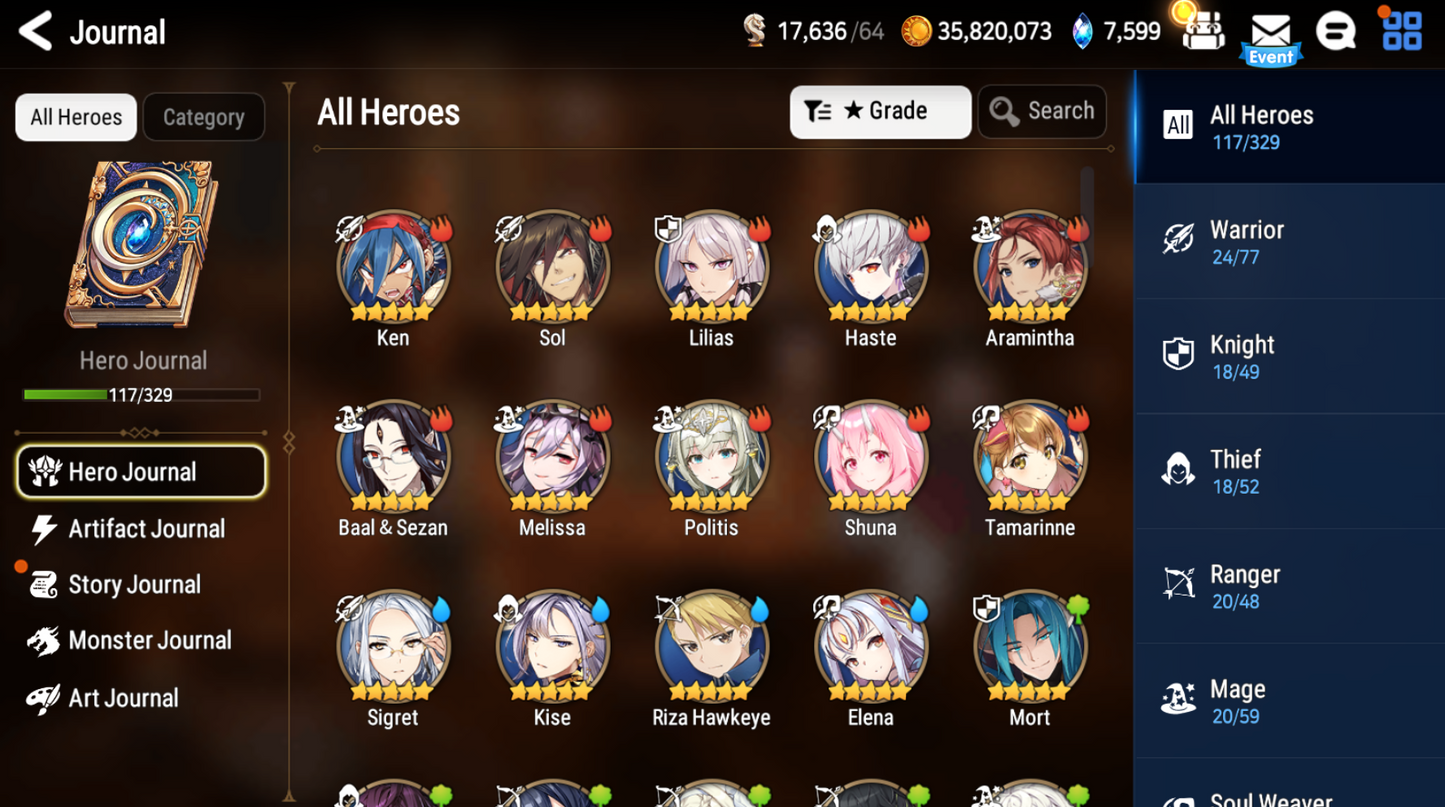 [GLOBAL][INSTANT] Epic 7 Seven Blood Moon Haste + 2900 Mystics ML pulls Starter Account-Mobile Games Starter