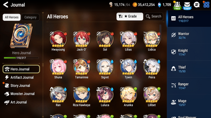 [Global][INSTANT]Epic 7 Seven Briar Witch Iseria Ocean Breeze Luluca+Artifact+Name Starter Account-Mobile Games Starter