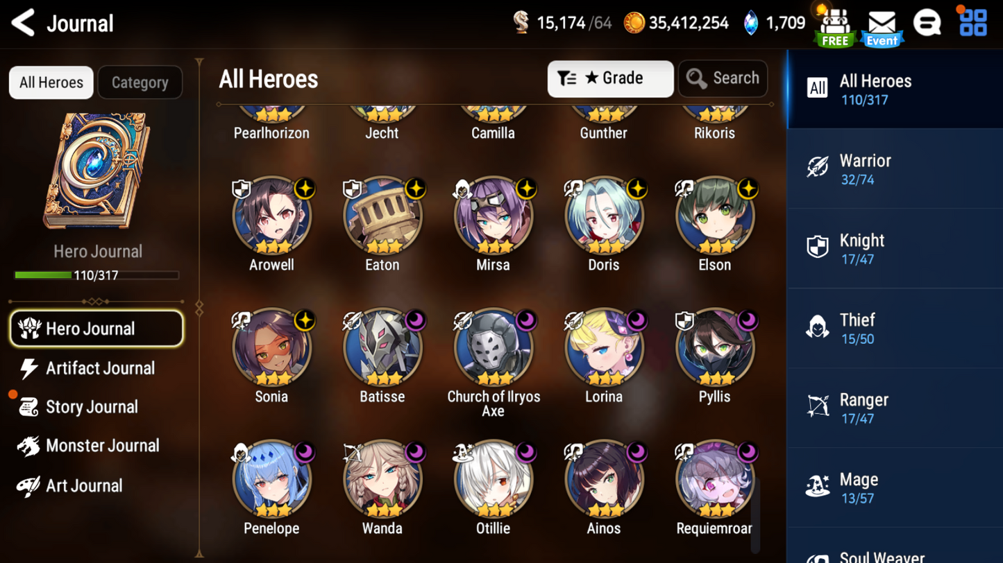 [Global][INSTANT]Epic 7 Seven Briar Witch Iseria Ocean Breeze Luluca+Artifact+Name Starter Account-Mobile Games Starter