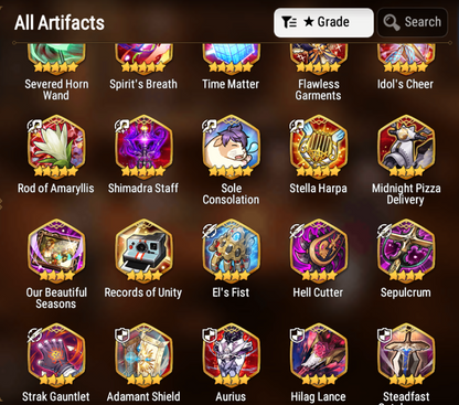 [Global][INSTANT] Epic 7 Seven Death Dealer Ray Dark Corvus Ocean Breeze Luluca+Artifact +Name Starter Account-Mobile Games Starter