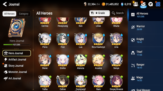 [Global][INSTANT]Epic 7 Seven Emilia Diene Ocean Breeze Luluca Angel of Light Angelica +Name Starter Account-Mobile Games Starter