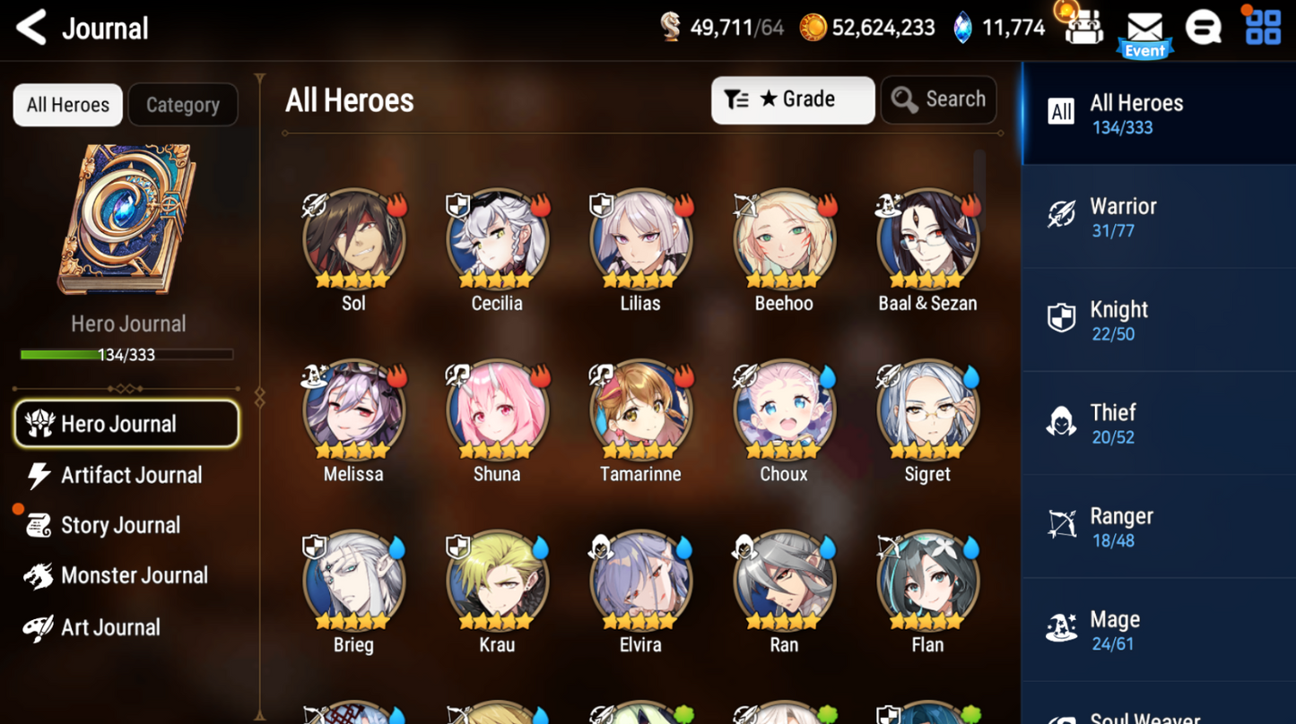 [GLOBAL][INSTANT] Epic 7 Seven Empyrean Ilynav Top Model Luluca + 57ML pulls 11k skystones 2500 mystics+ Name Starter Account-Mobile Games Starter