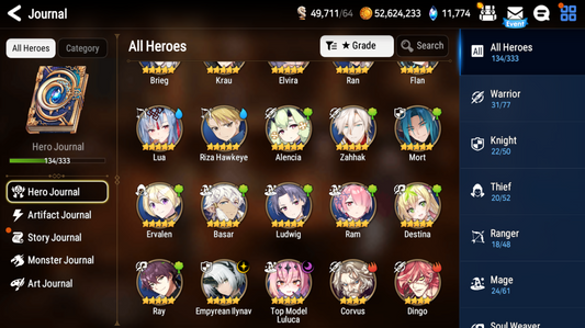 [GLOBAL][INSTANT] Epic 7 Seven Empyrean Ilynav Top Model Luluca + 57ML pulls 11k skystones 2500 mystics+ Name Starter Account-Mobile Games Starter