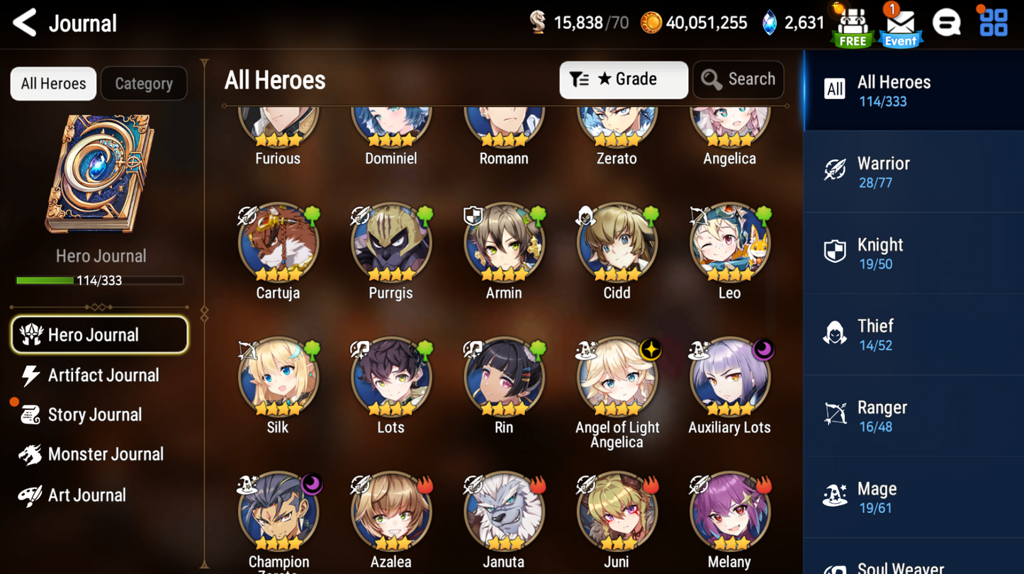 [GLOBAL][INSTANT] Epic 7 Seven Frida Briar Witch Iseria Angel Angelica + 25ML pulls + Name Starter Account-Mobile Games Starter