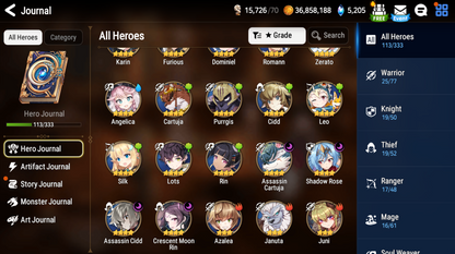 [GLOBAL][INSTANT] Epic 7 Seven Frida Death Dealer Ray + 26ML 2500 mystics pulls + Name Starter Account-Mobile Games Starter