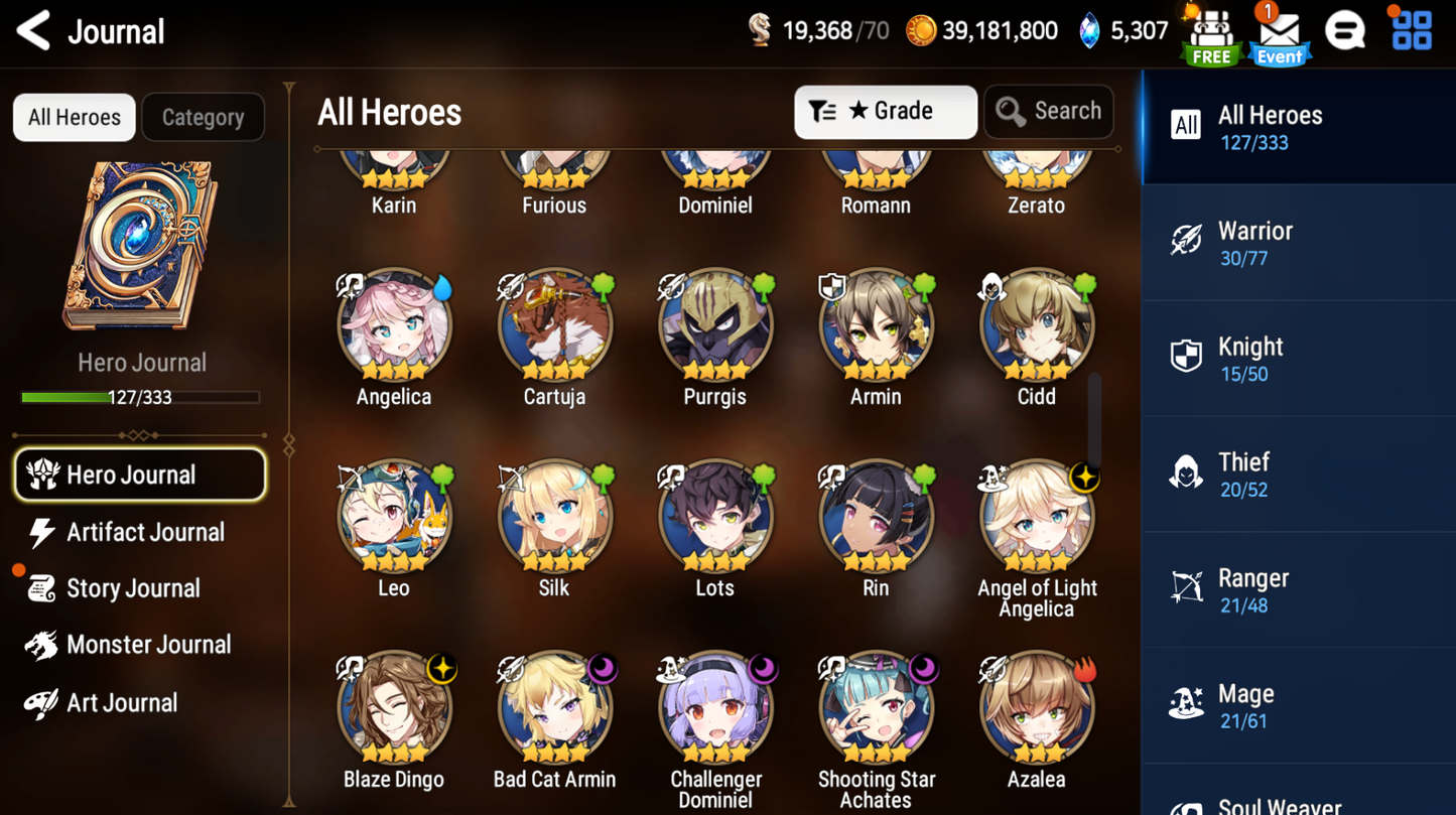 [GLOBAL][INSTANT] Epic 7 Seven Frida Designer Lilibet Angel Angelica + 29ML 2700 mystics pulls + Name Starter Account-Mobile Games Starter