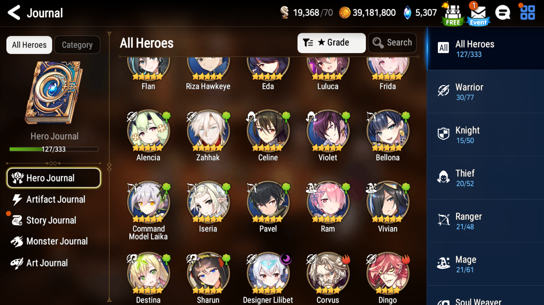 [GLOBAL][INSTANT] Epic 7 Seven Frida Designer Lilibet Angel Angelica + 29ML 2700 mystics pulls + Name Starter Account-Mobile Games Starter