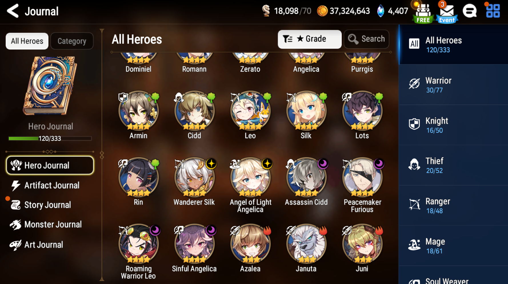 [GLOBAL][INSTANT] Epic 7 Seven Frida Designer Lilibet Sage Baal Angel Angelica + 27ML 2150 mystics pulls + Name Starter Account-Mobile Games Starter